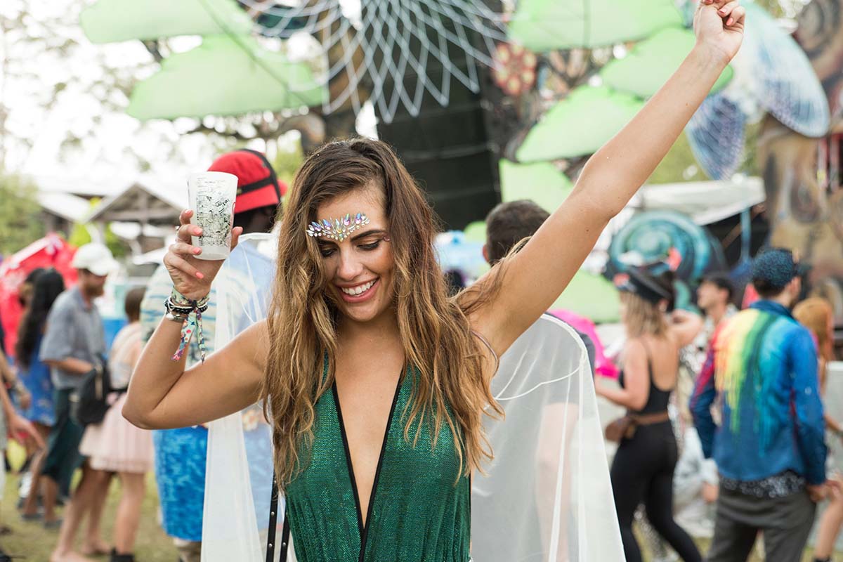 Girl at music festival