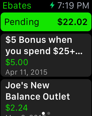 Announcing the Ebates Apple Watch App 1