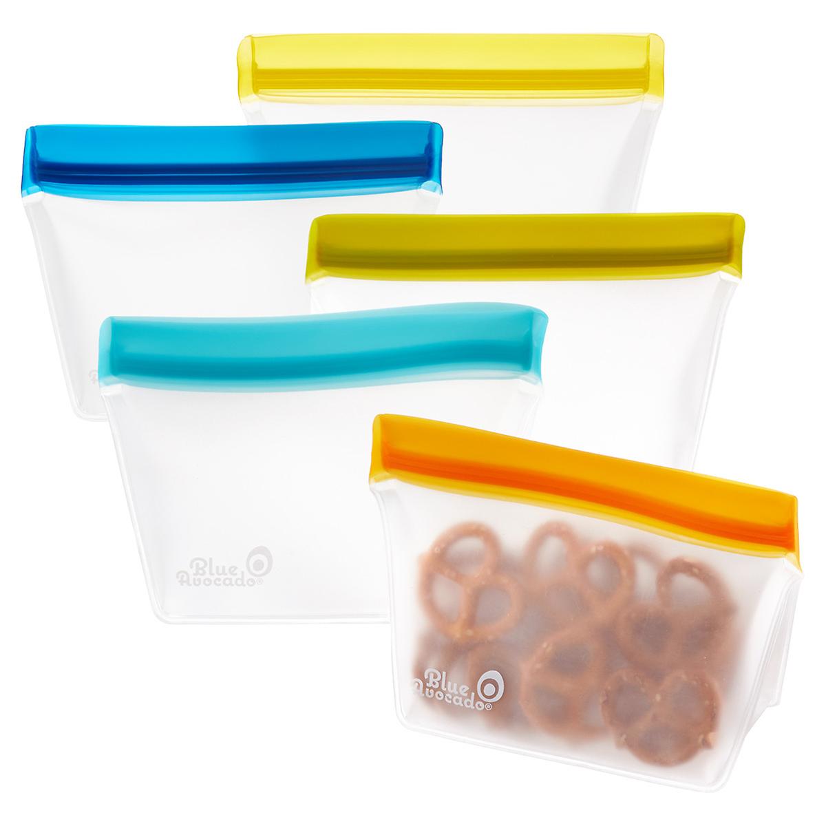 Blue Avocado Re-Zip Reusable Snack Bags Pkg/5