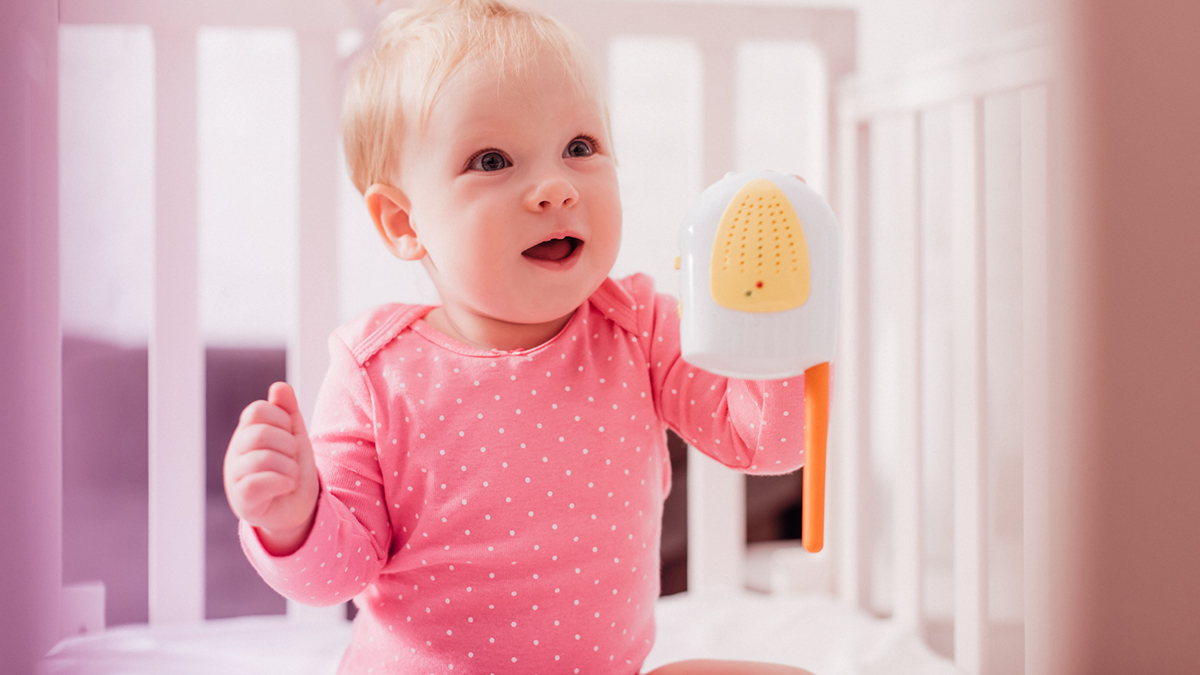 Baby with toy