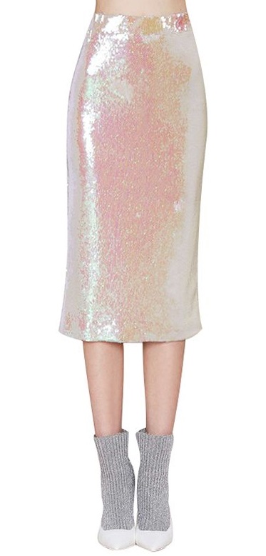 Midi Pencil Skirt in Sequin