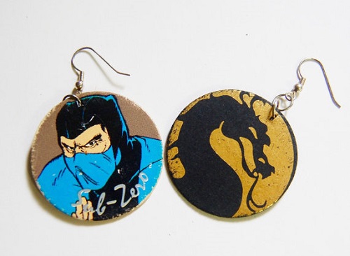 Mortal Kombat Pog Earrings
