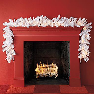 Pre-Lit White Alaskan Fir Garland