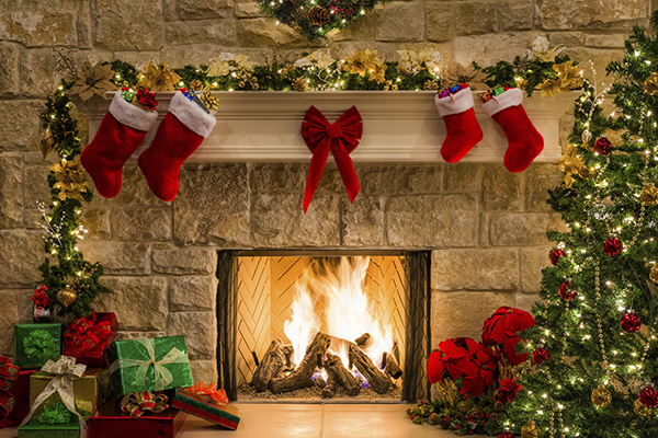 Christmas fireplace