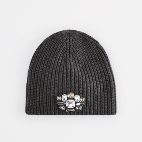 Embellished Knit Hat