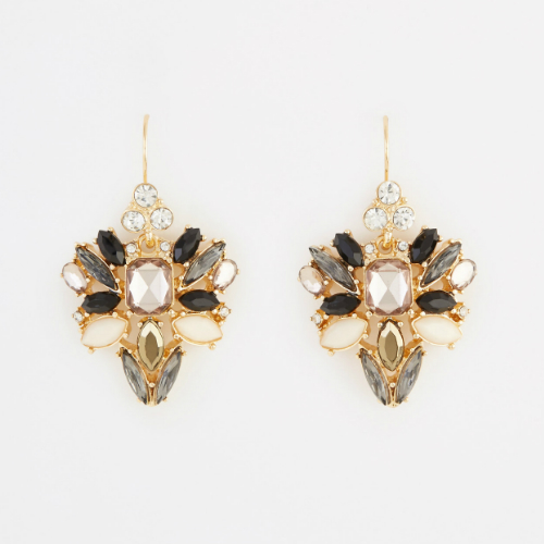 Scattered Stone Statement Earrings