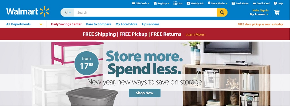 Walmart Homepage