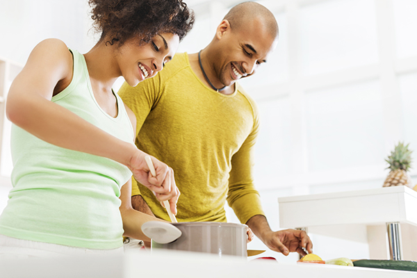 Couple Cooking in the Kitchen