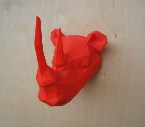 Mounted Rhino Head