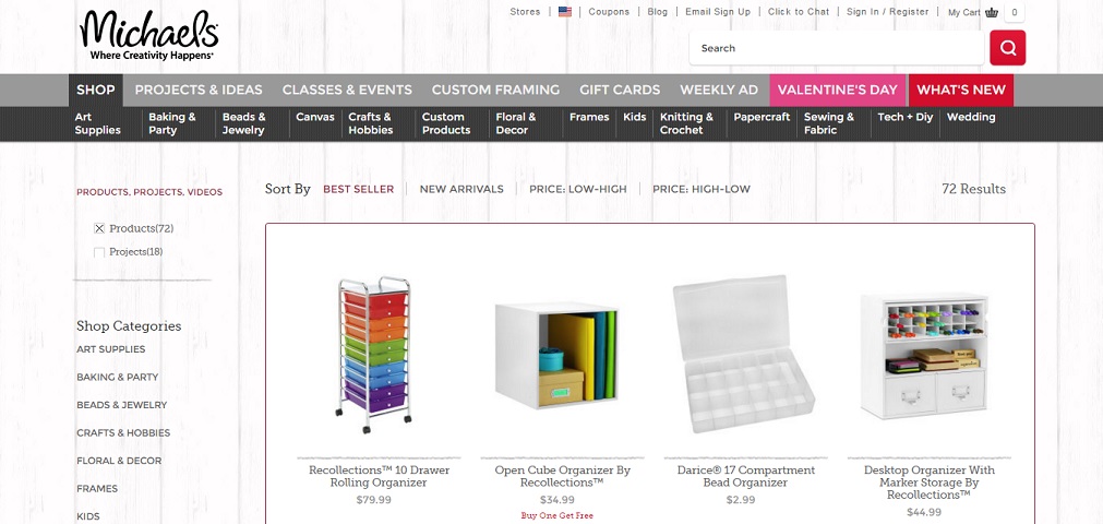 Michaels Organization Products