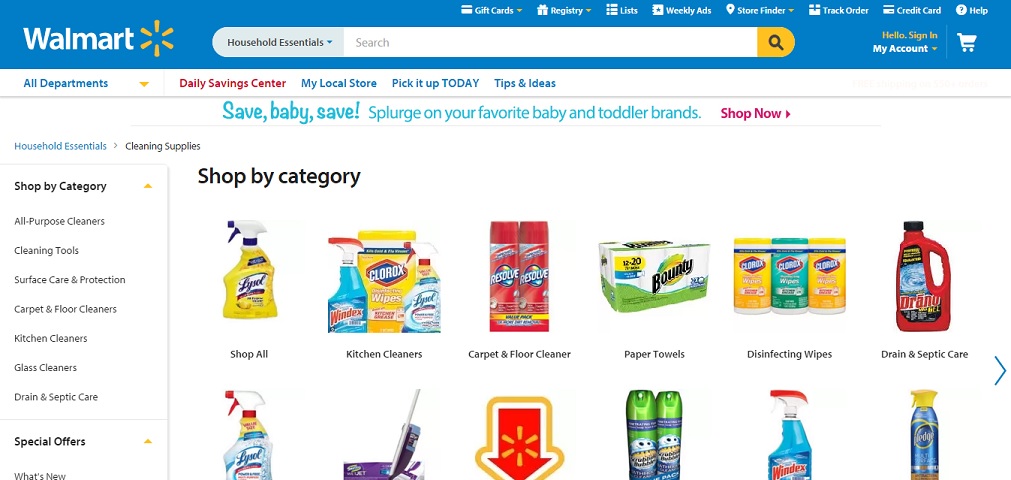 Walmart Cleaning Supplies