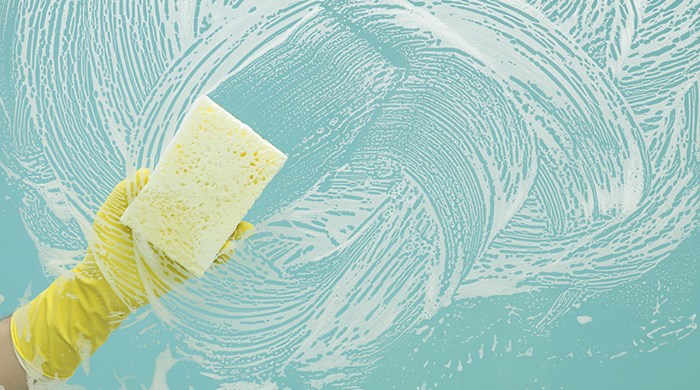 Wiping Down With a Sponge