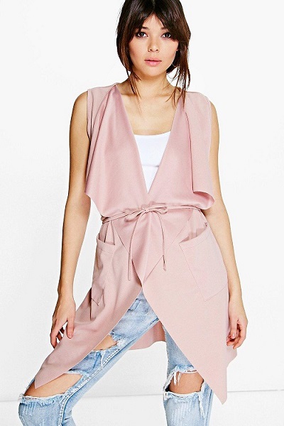 ANGELA SLEEVELESS BELTED DUSTER