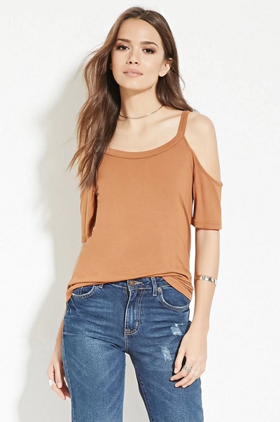 Contemporary Open-Shoulder Top