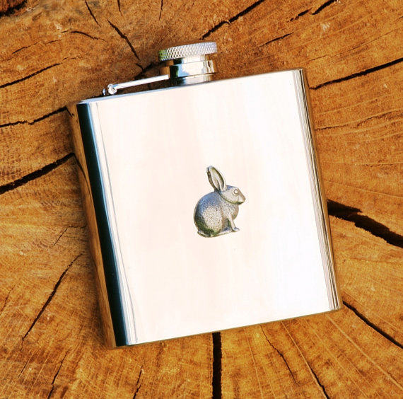 Rabbit Bunny Hip Flask Nature Gift