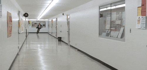 Ferris Bueller principal running GIF