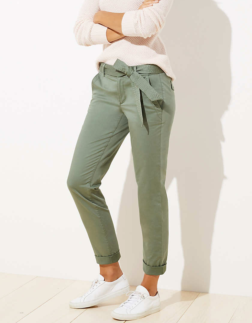 LOFT Slim Tie Waist Pants in Marisa Fit