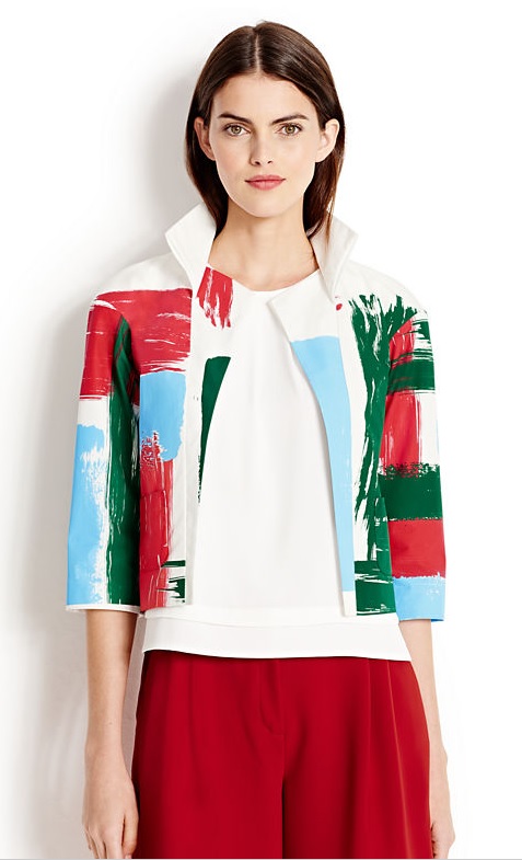 Brushstroke print jacket