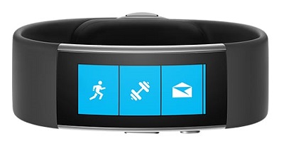 Black Microsoft Band 2 fitness tracker wearable