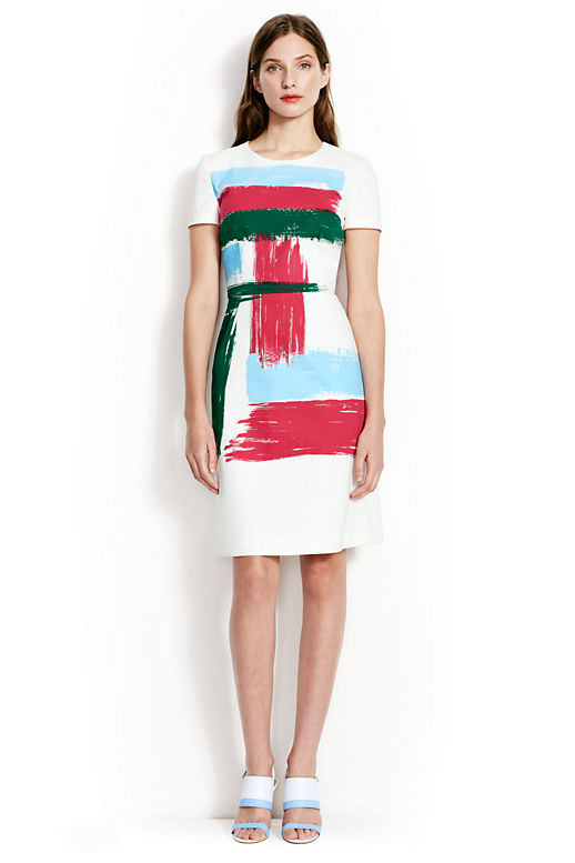 Brushstroke print dress