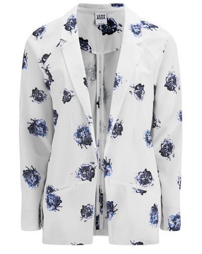 Vero moda women's yin floral blazer - snow white