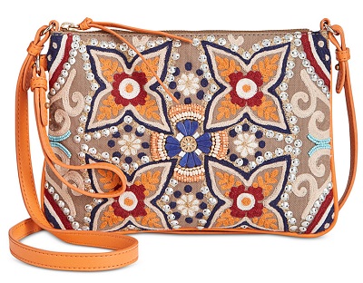 floral embroidered purse