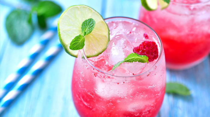 raspberry lime lemonade