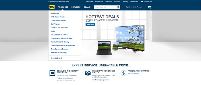 Bestbuy.com homepage