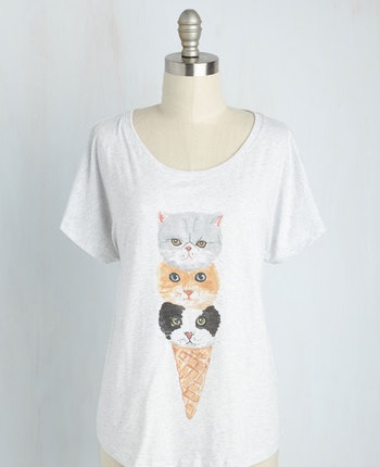 Cat ice cream cone t-shirt