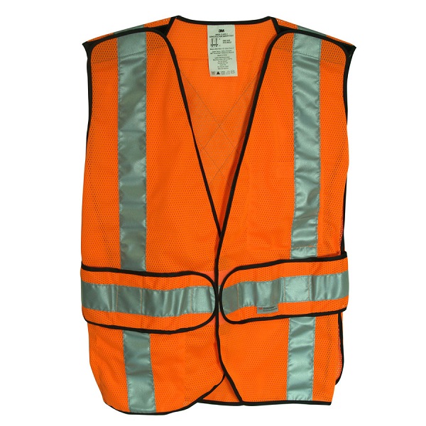 Orange safety vest reflective