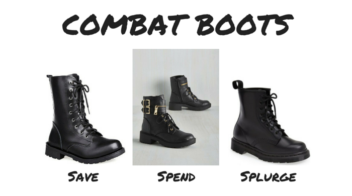 Save Spend Splurge 90s Combat Boots
