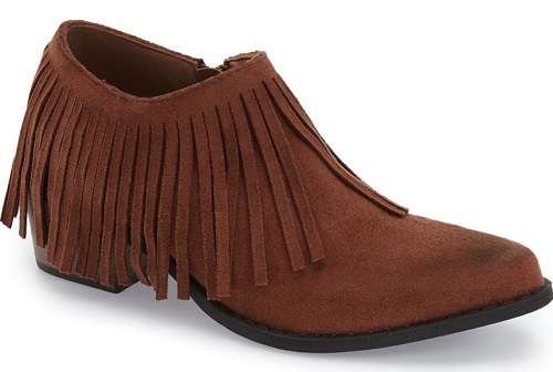 Bayou Brown Fringe Bootie
