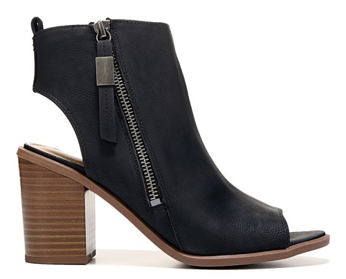 Kammi Black Peep Toe Bootie