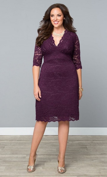 Purple lace dress