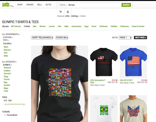 CafePress Team USA Gear