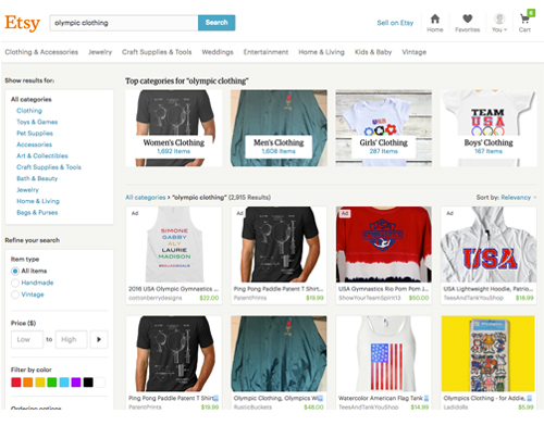 Etsy Team USA gear