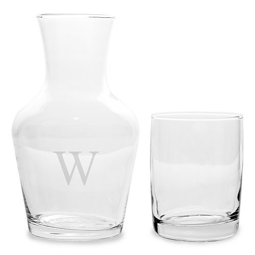 Monogrammed water carafe