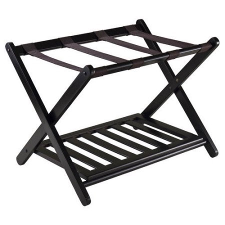 Brown luggage rack