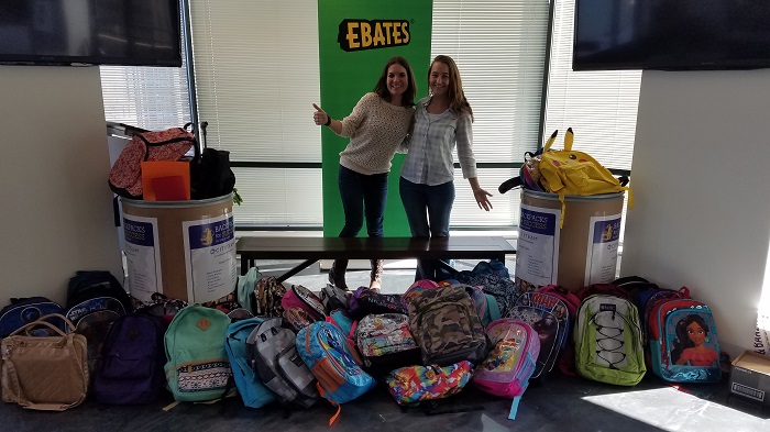 Ebates CARES backpack drive