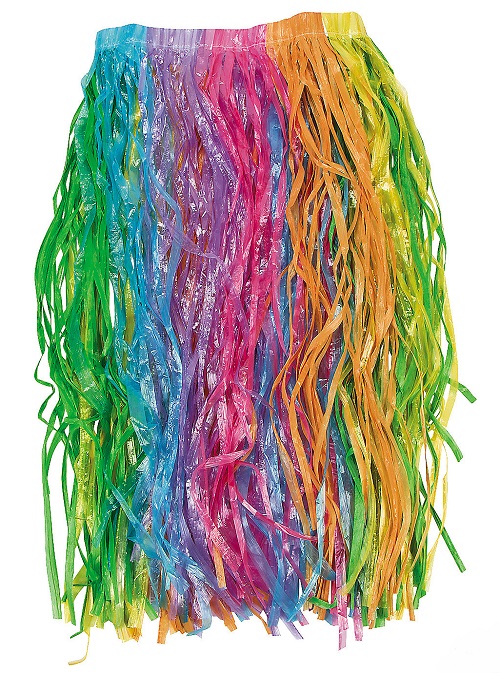 Adult's Rainbow Grass Hula Skirt