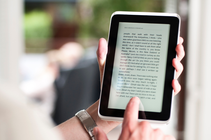 Reading eBook on a small tablet
