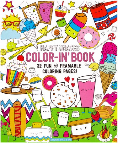 Happy Snacks Spiral Perforated Coloring Book