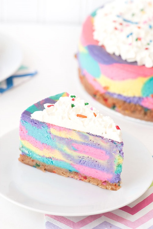 Tie Dye Cheesecake