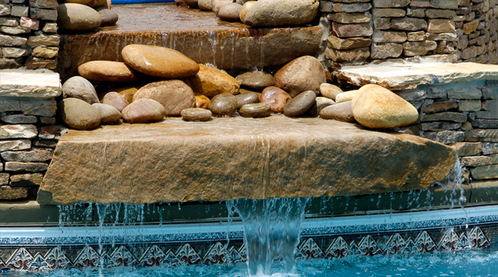 Waterfall for pool or back yard