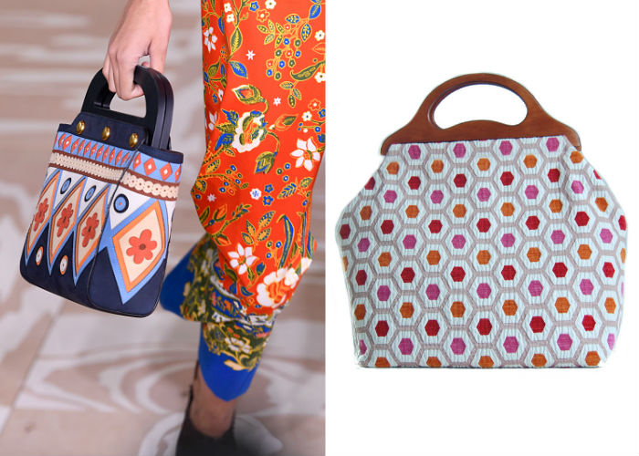 Honeycomb Chenille Large Craft Project Tote/ Knitting Tote Bag