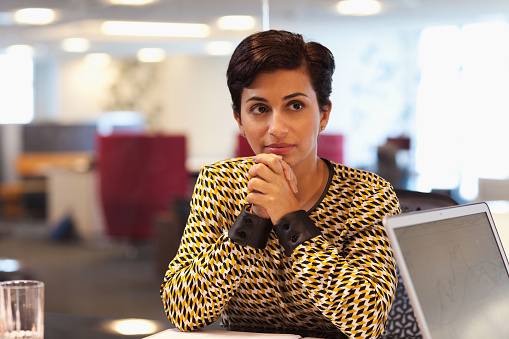 Woman working in office.