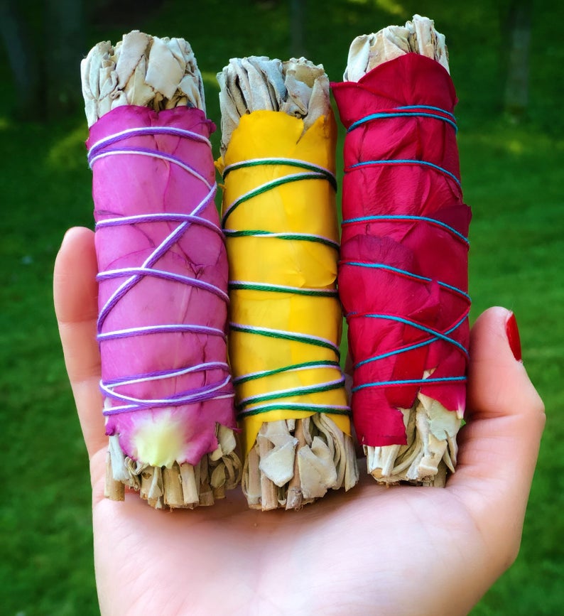 Organic White Sage & Rose Smudge