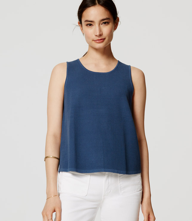 blue sweater tank
