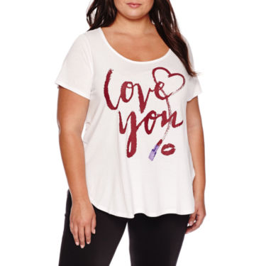 Love you Short-Sleeve Graphic Boyfriend Tee