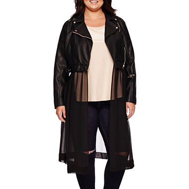 Moto Jacket with Chiffon